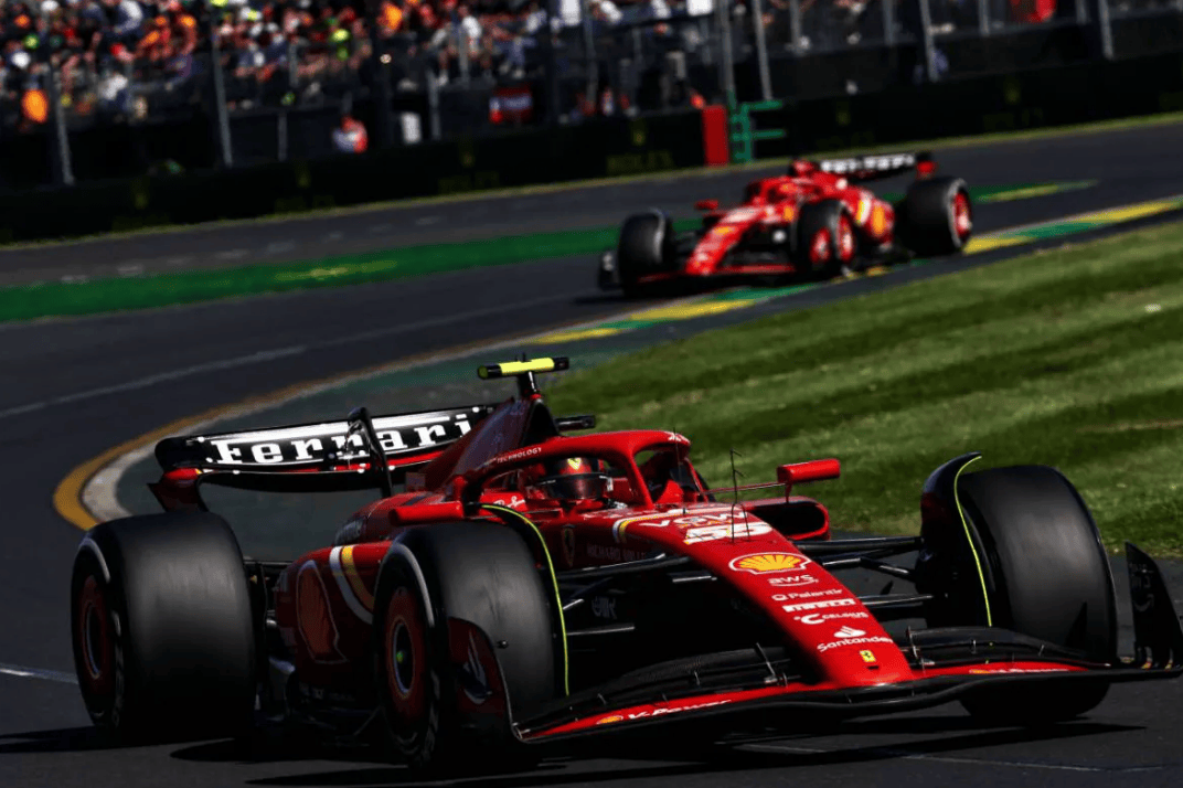 爱游戏-法拉利险胜哈斯车队，塞恩斯扛起全队